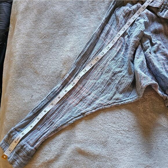 Free People Cutie Purple And Blue Plaid Button Down Shirt Medium - Picture 10 of 10